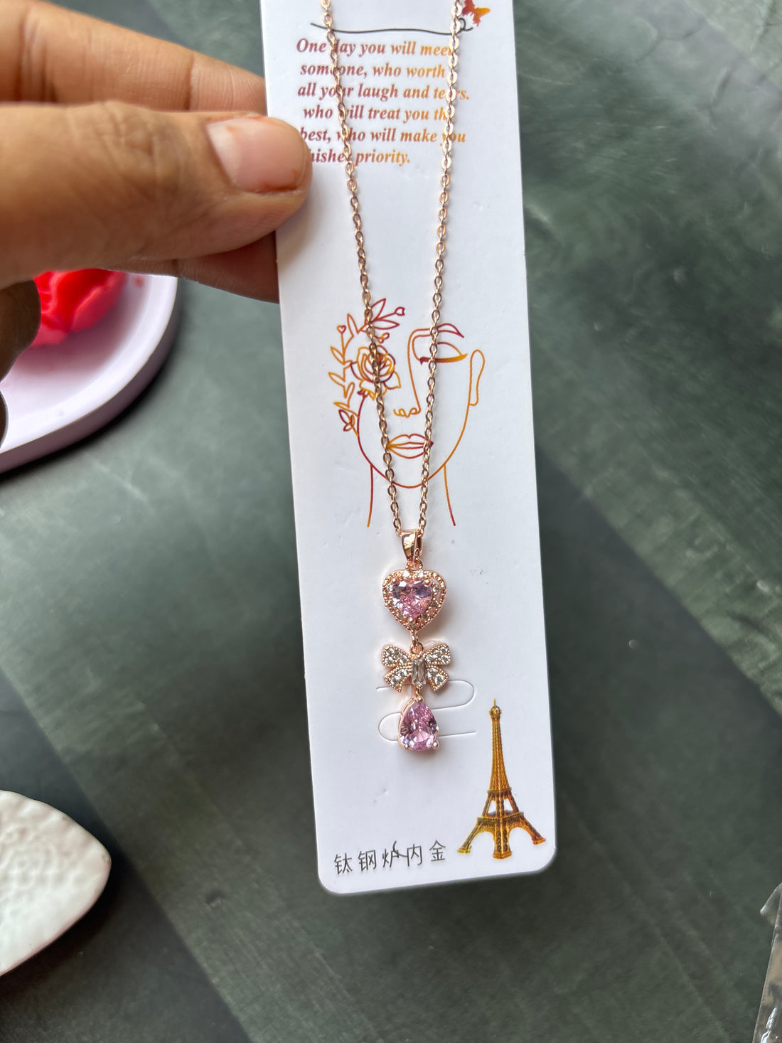 Heart Bow Necklace