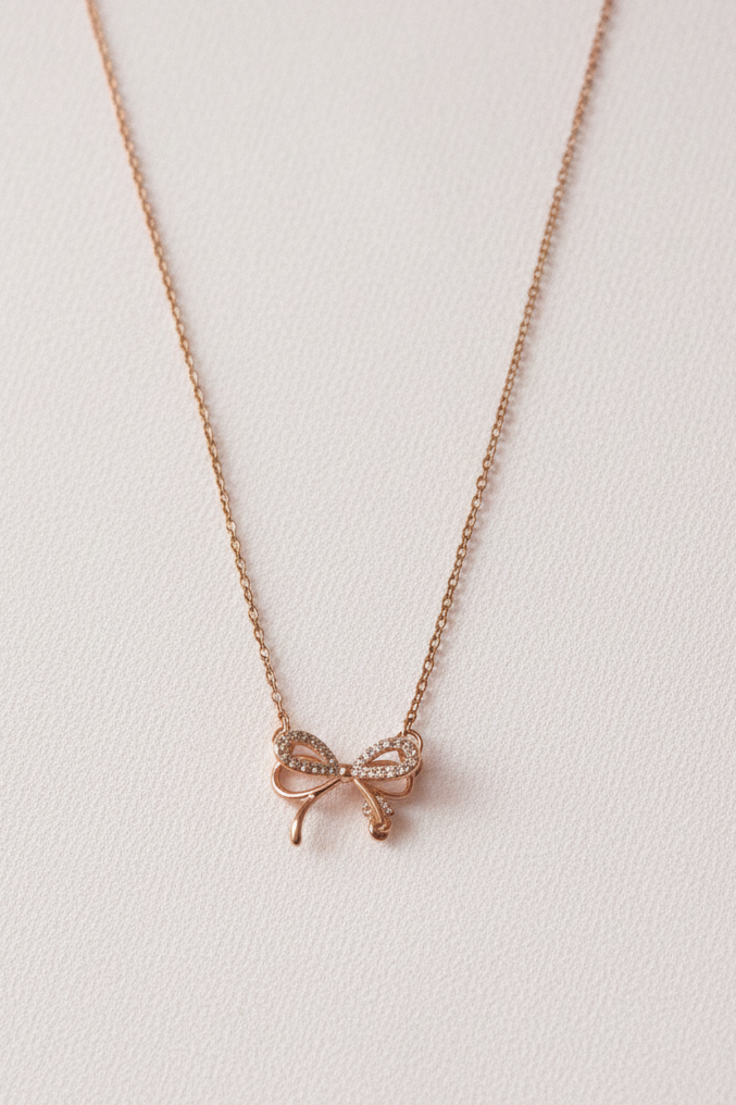 Bow charm Necklace