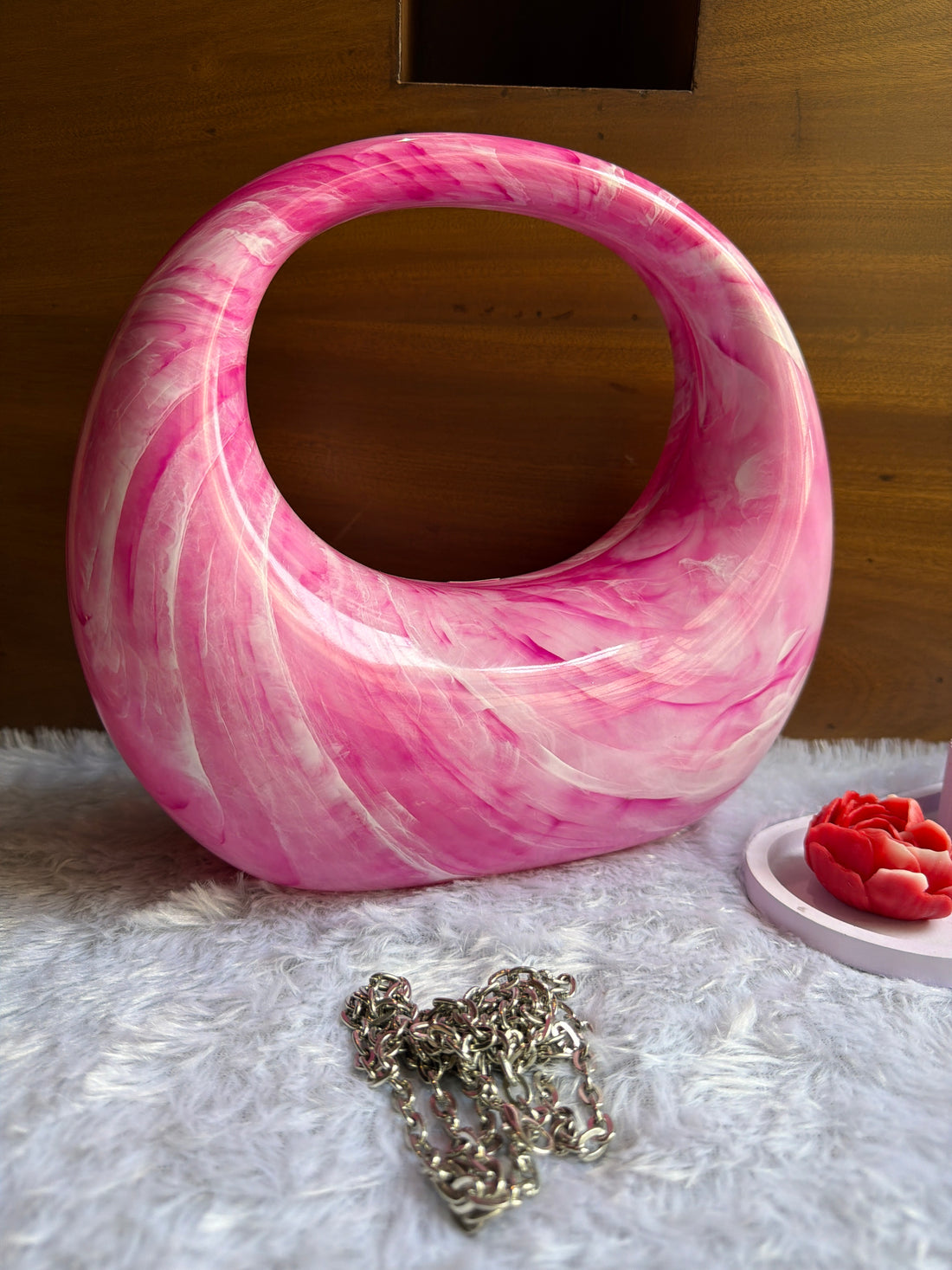 Rose Marble Handbag