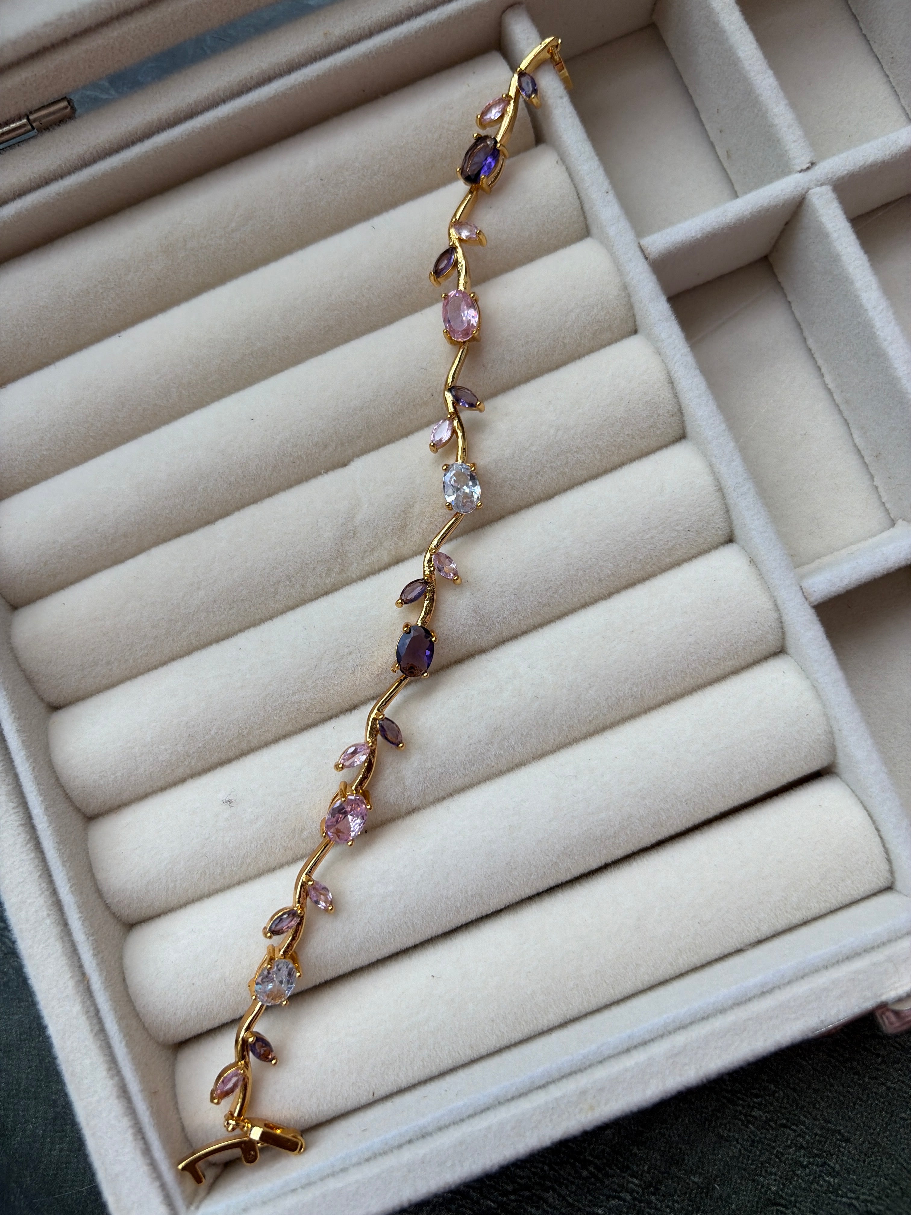 Pink & Purple Tulip Bracelet