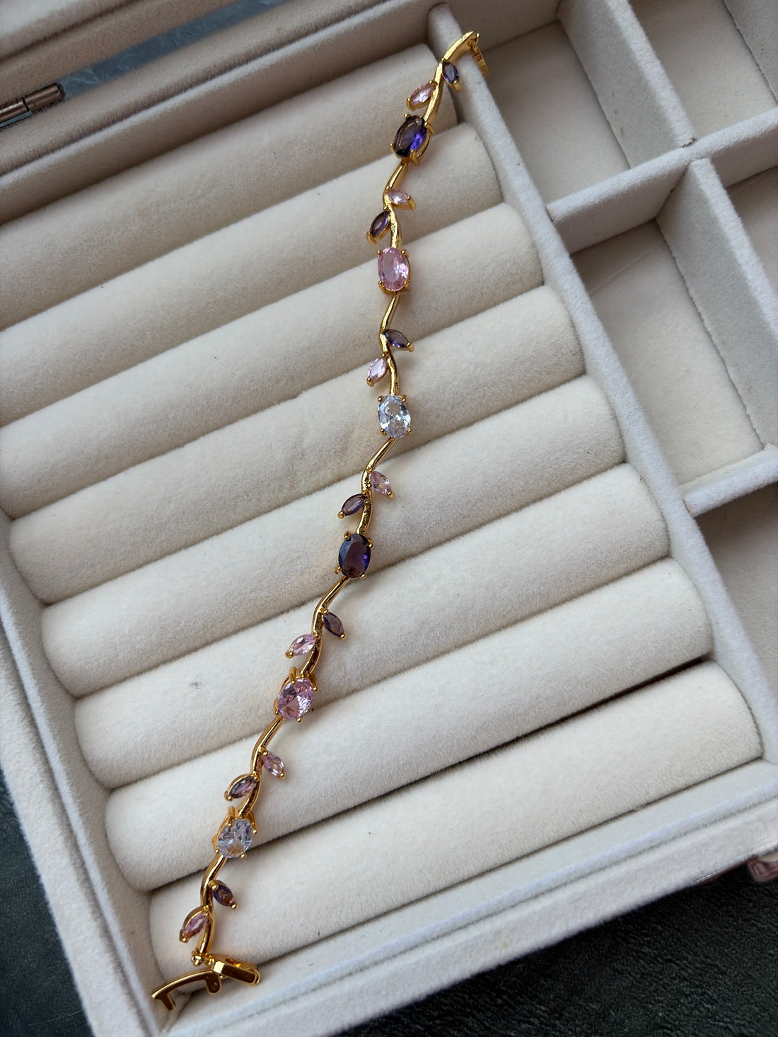 Pink & Purple Tulip Bracelet