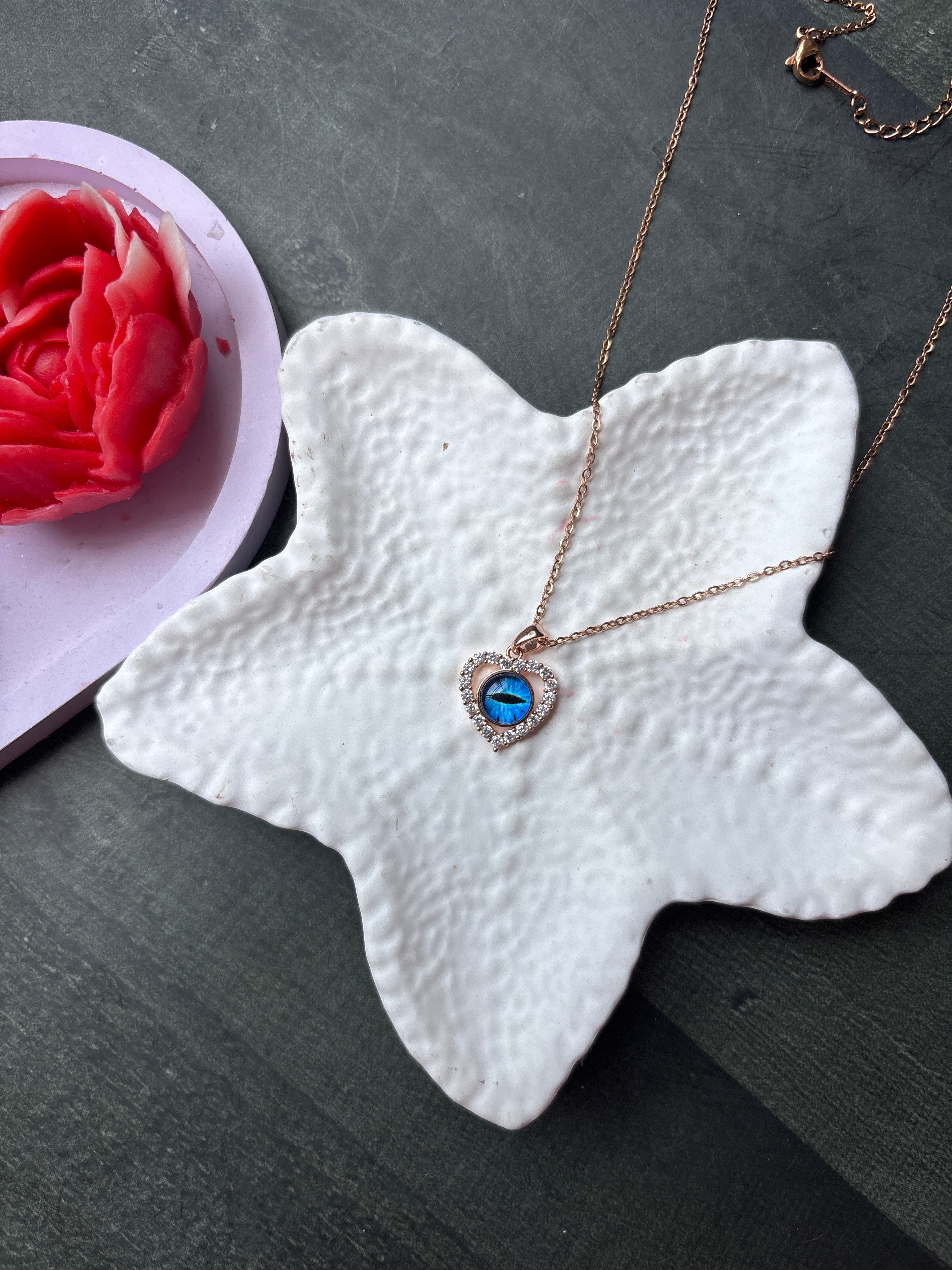 Evil eye Heart Necklace