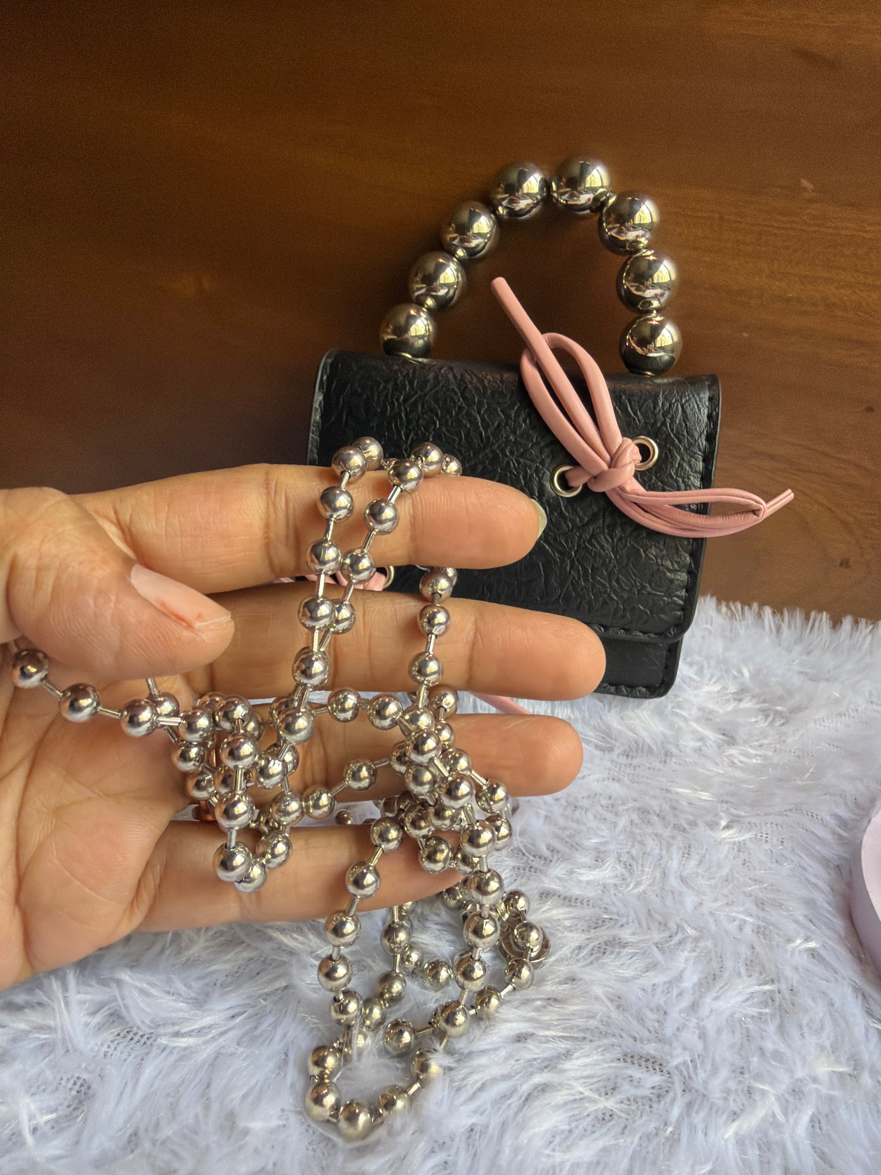 Midnight Bow Mini Handbag