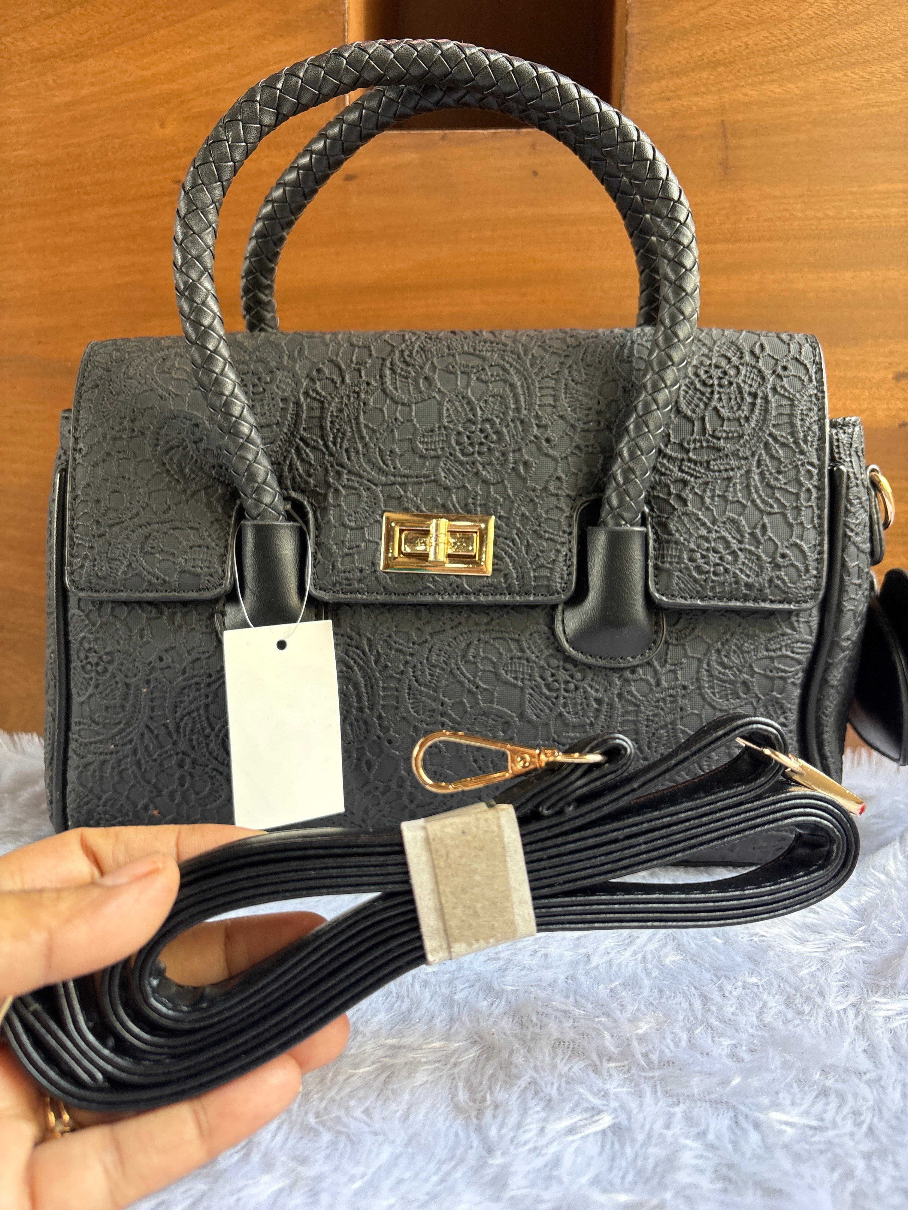 Midnight Flora Premium Handbag
