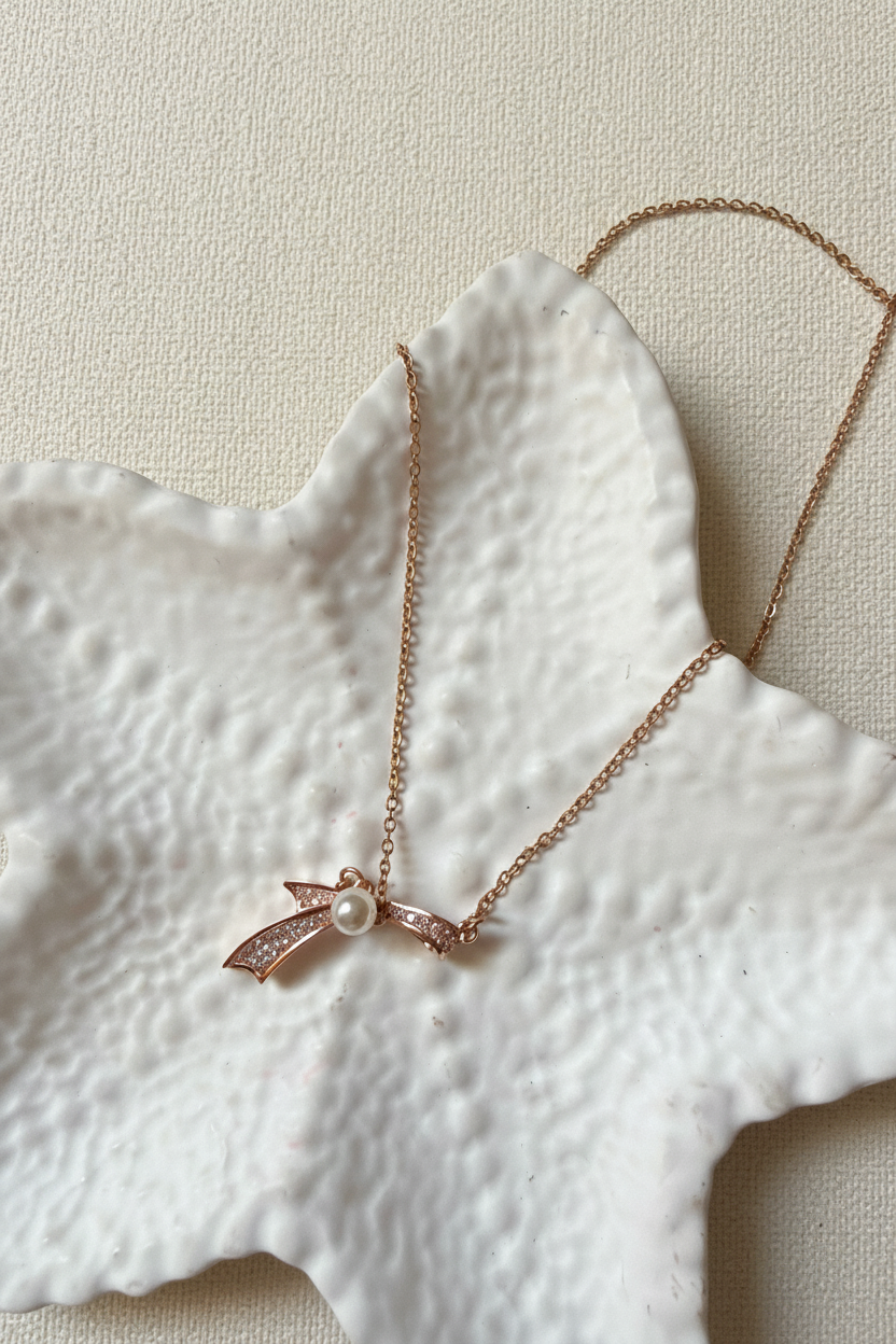 Pearl Bow Necklaces