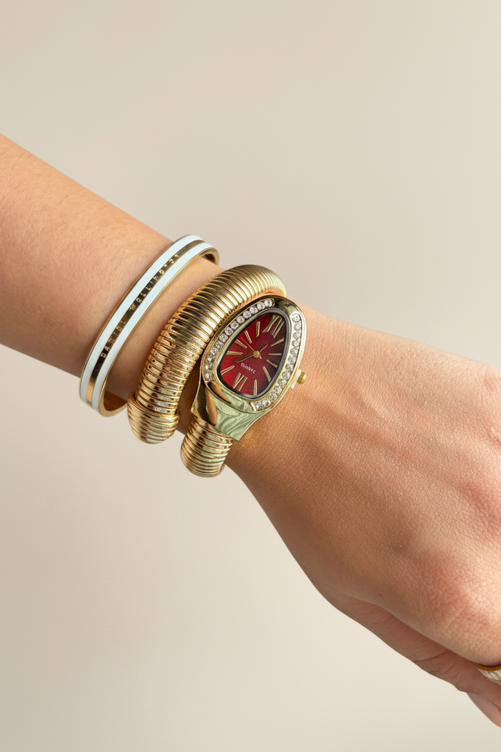 Golden Red Dial Snack Watch