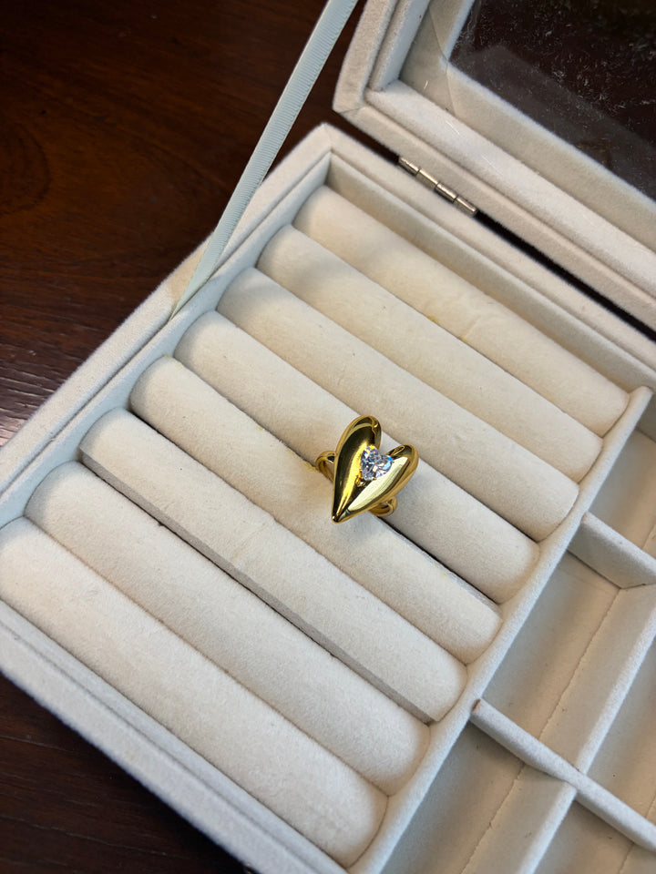 Golden Heart Ring