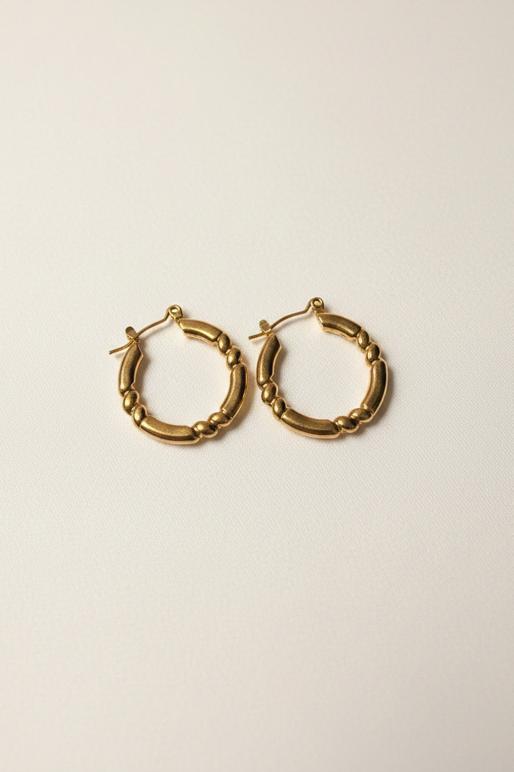 Moon Gold Hoops