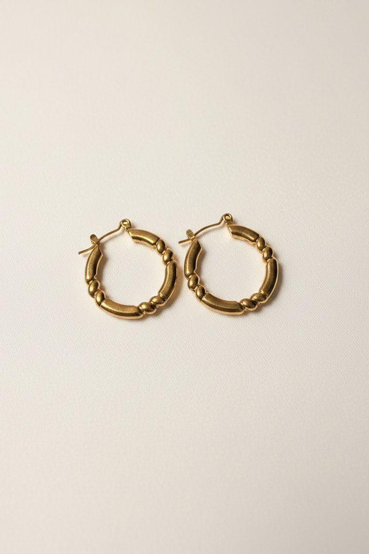 Moon Gold Hoops