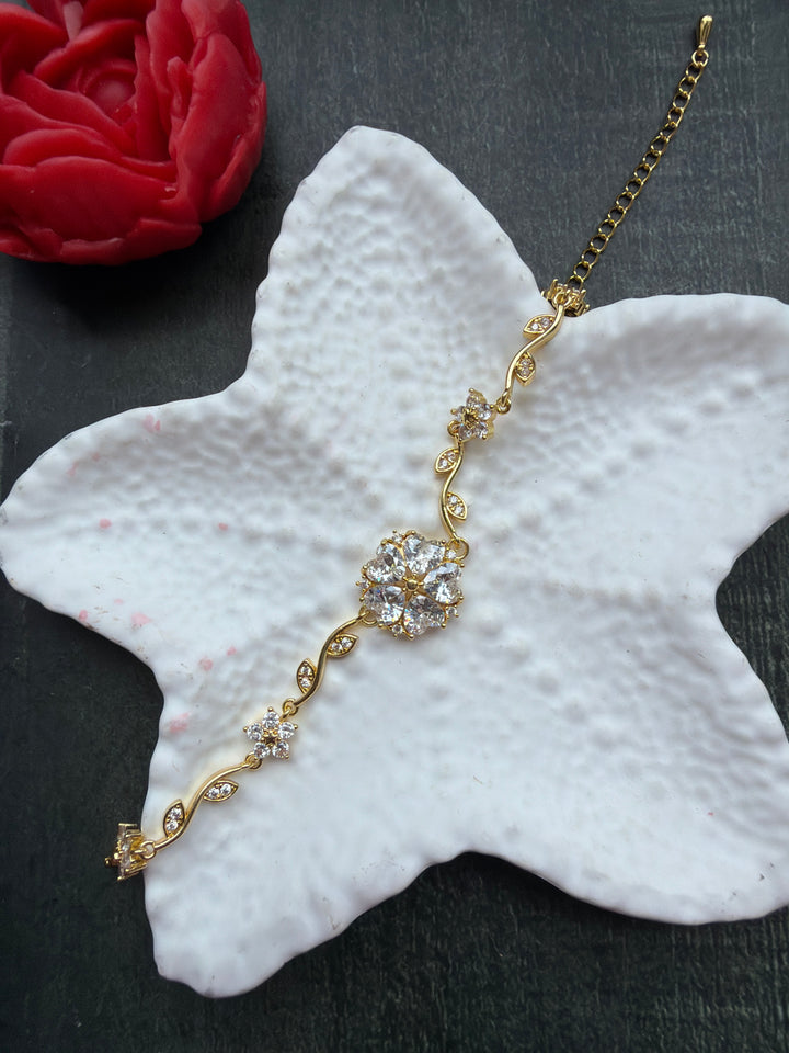 White Floral Bracelet