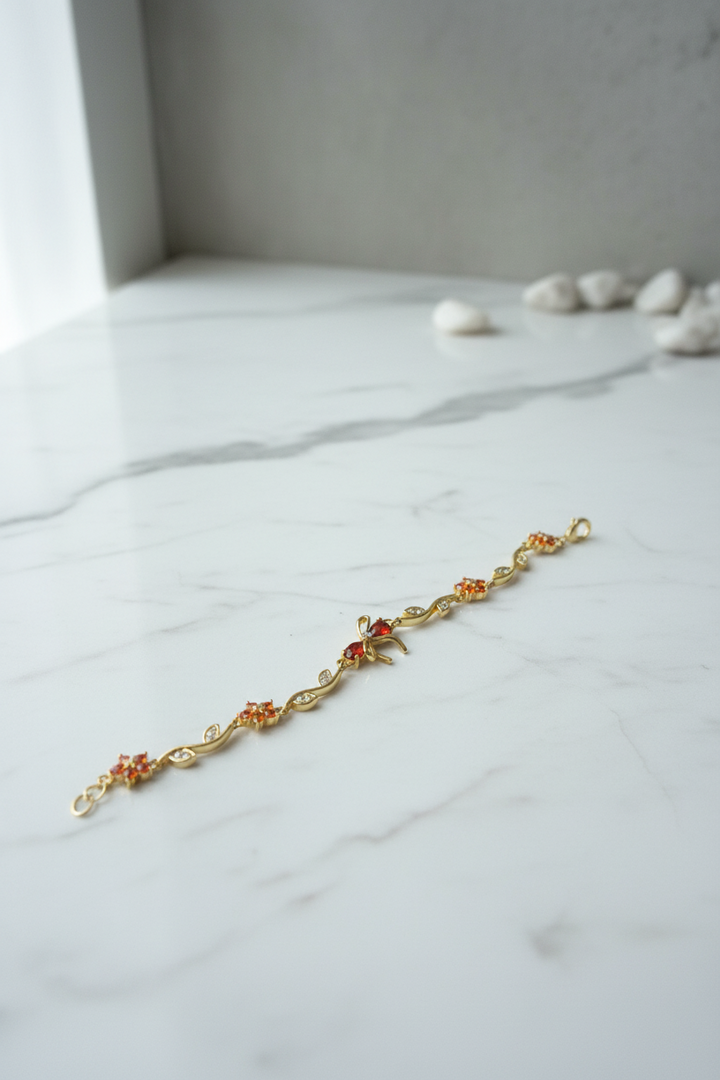 Orange Bow Bracelet