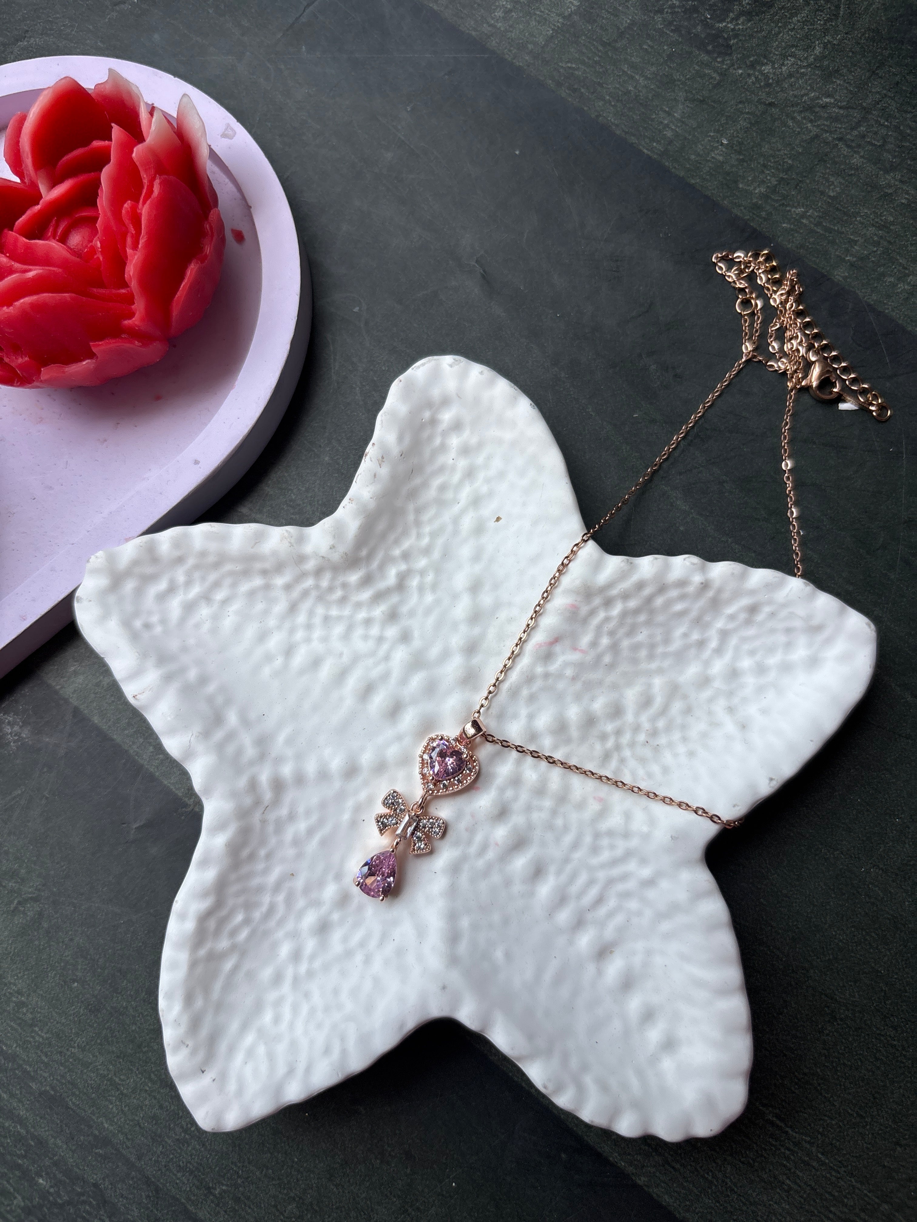 Heart Bow Necklace