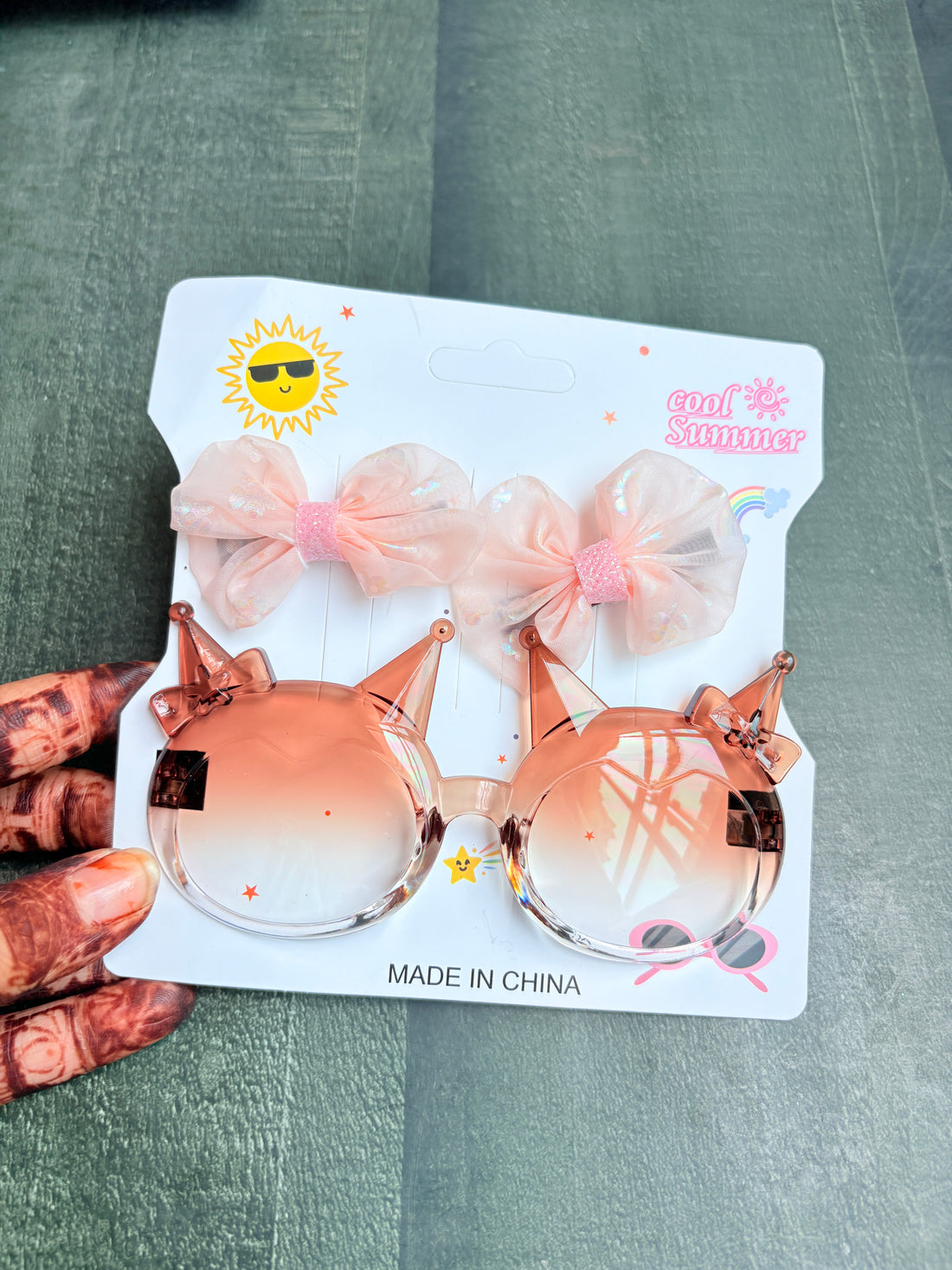 Subglasses & Hairclip Set Brown