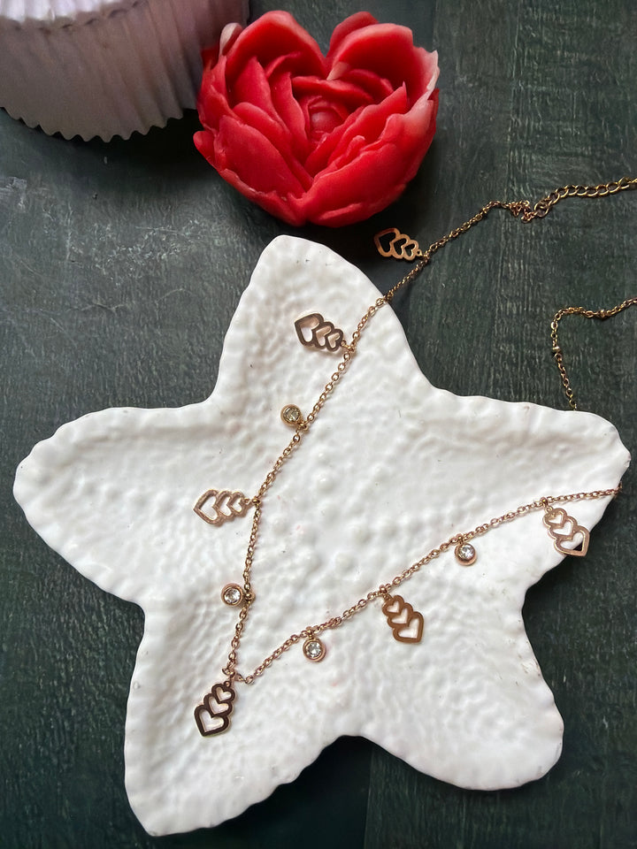 Loop Heart Charm Necklace
