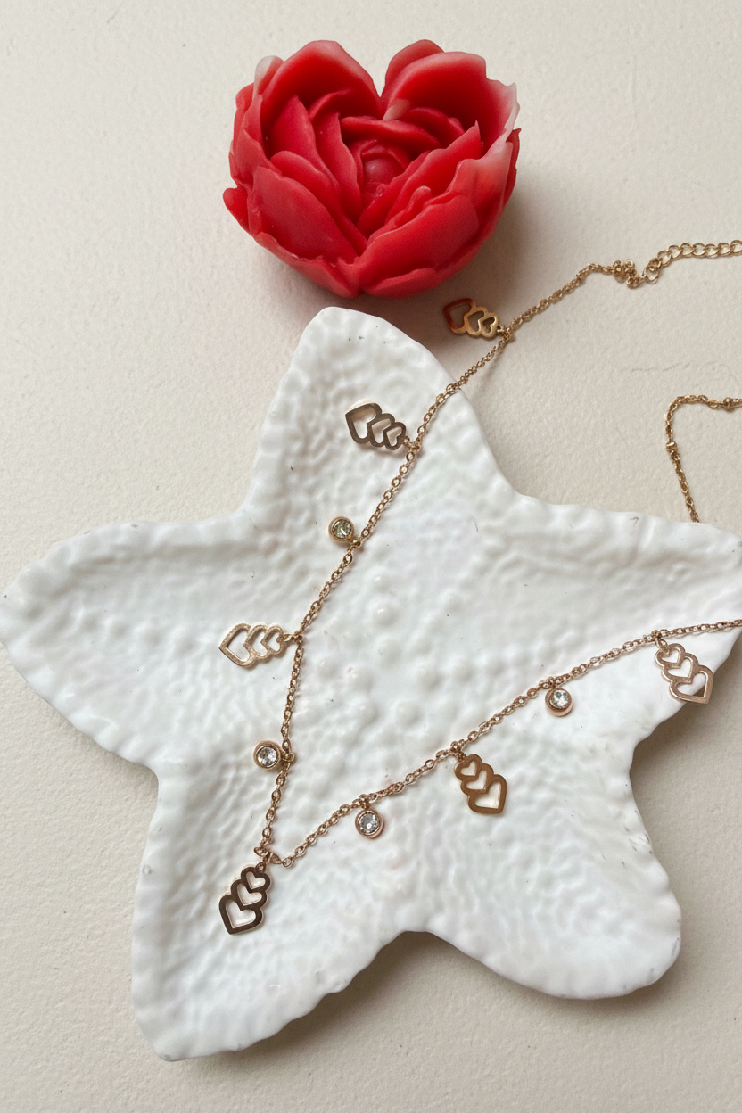 Loop Heart Charm Necklace