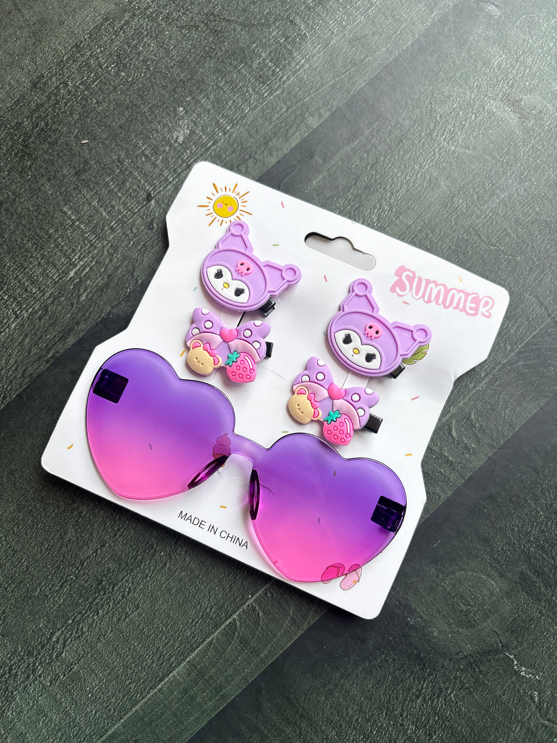Heart Sunglasses & Hairclip Set 1