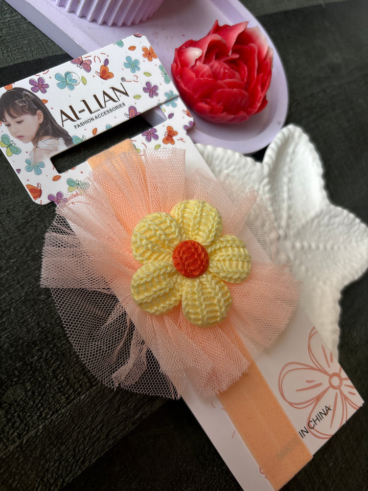 Floral Princess Hairband Peach