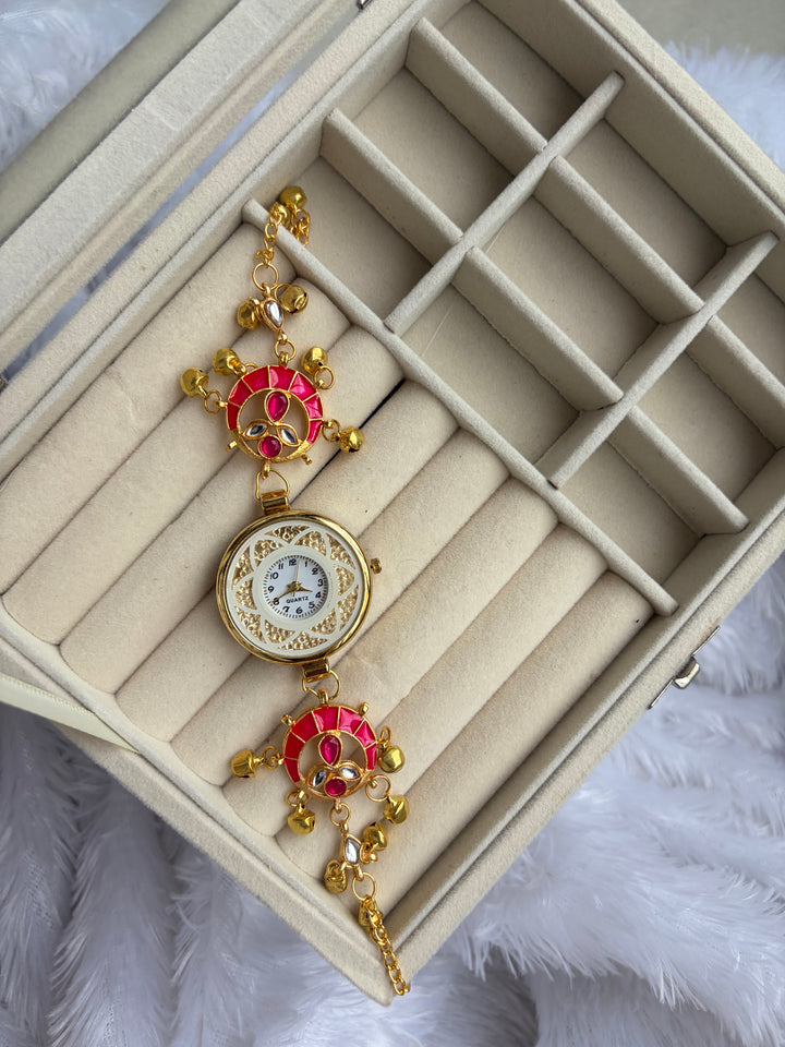 Pink Petal Kashmiri Watch