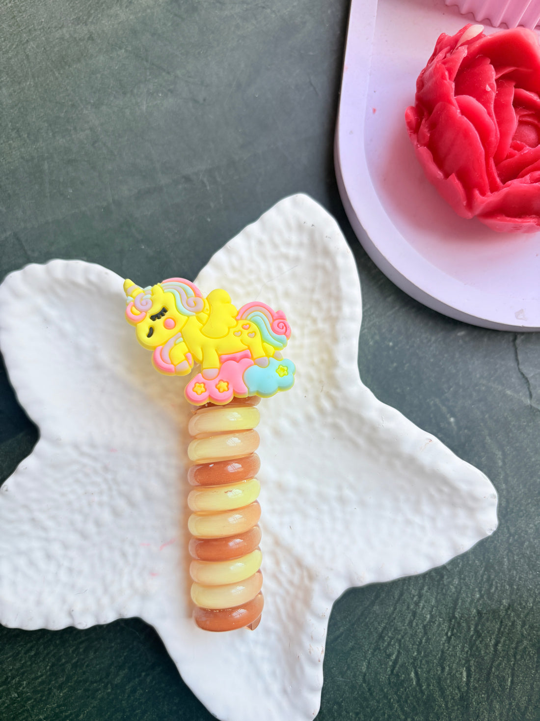 Spider Hair Braiding Clip Unicorn Yellow