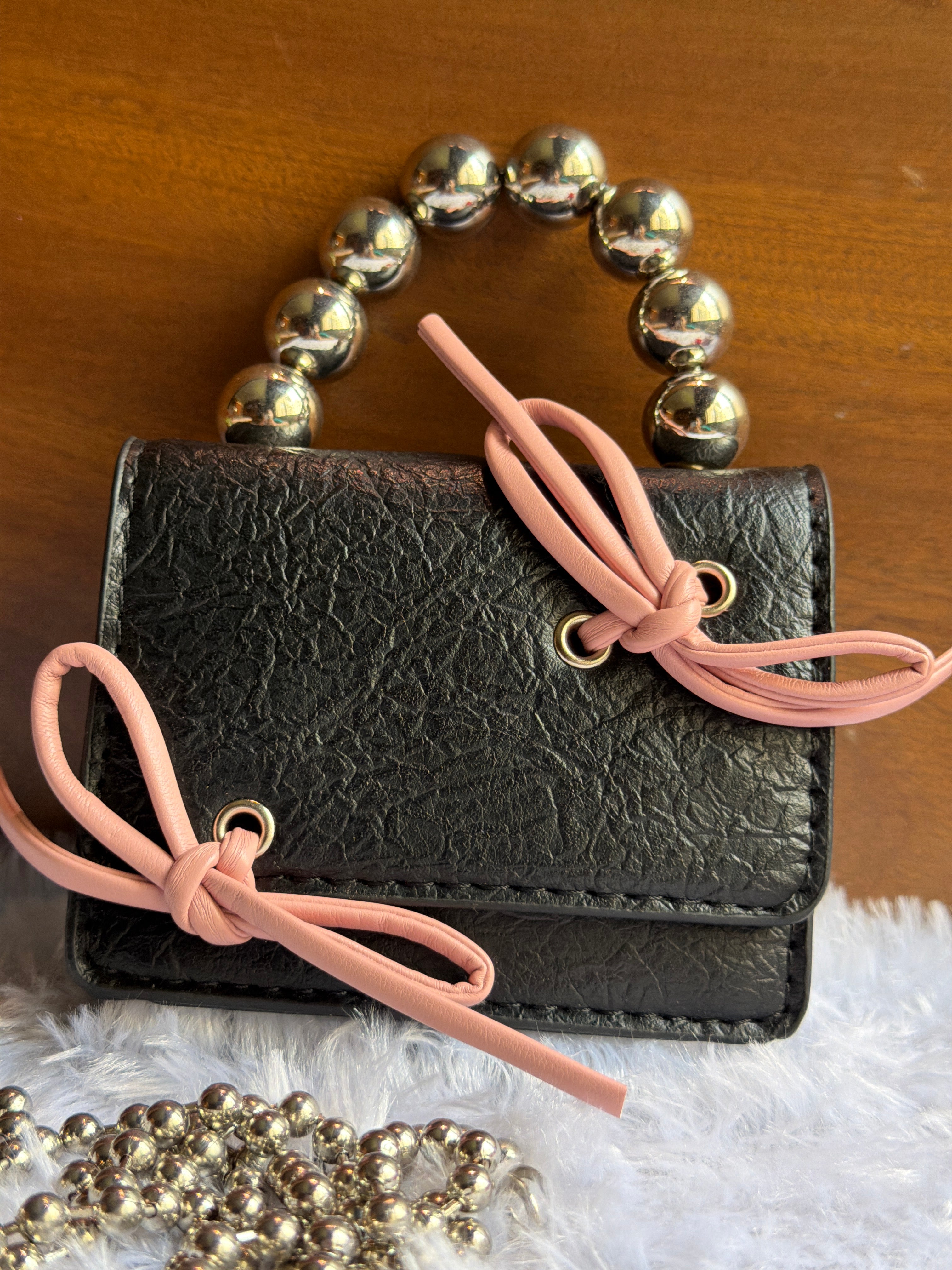 Midnight Bow Mini Handbag