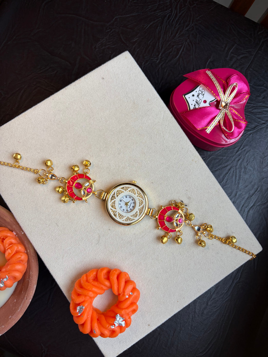 Pink Petal Kashmiri Watch