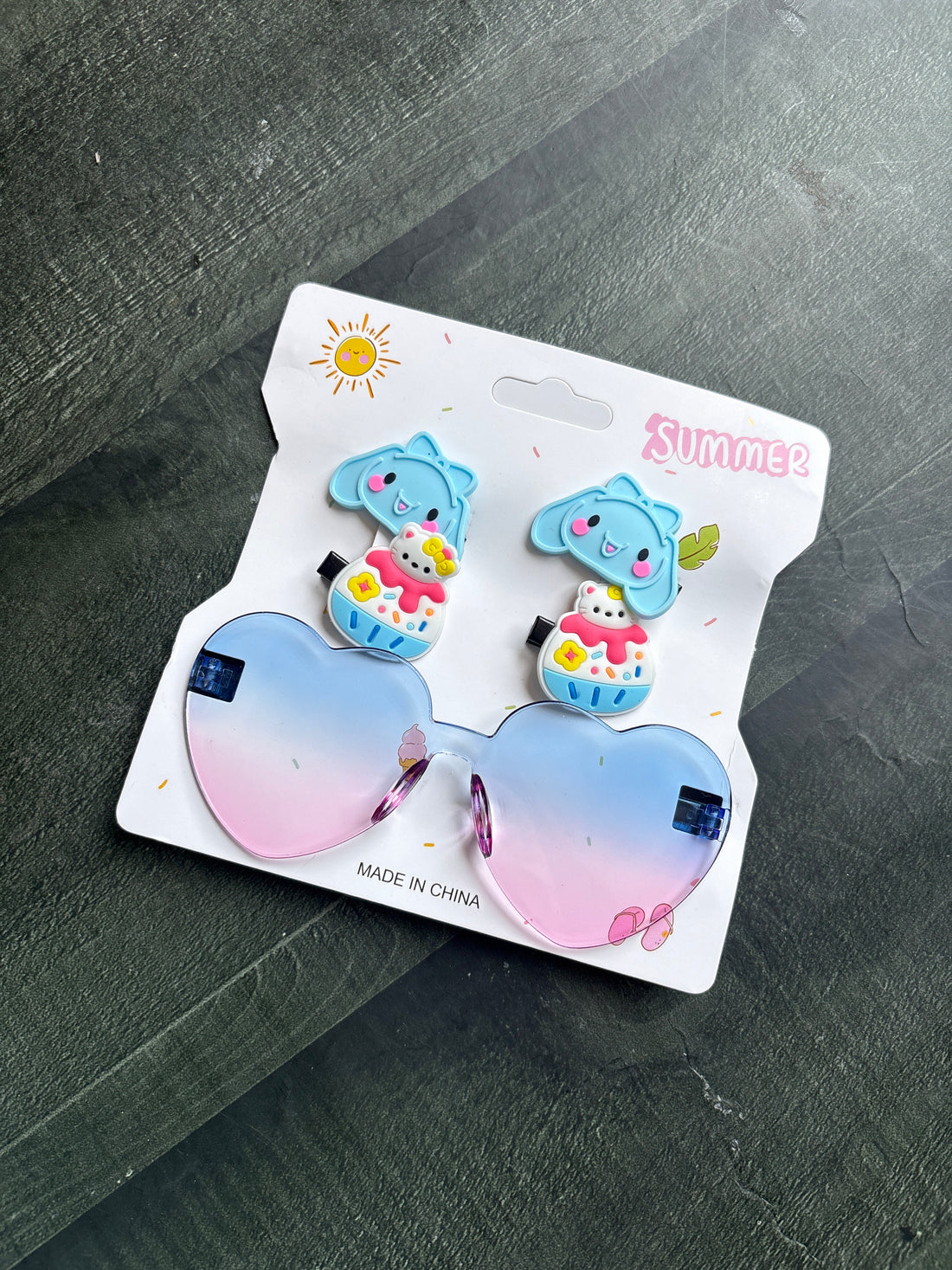 Heart Sunglasses & Hairclip Set 3