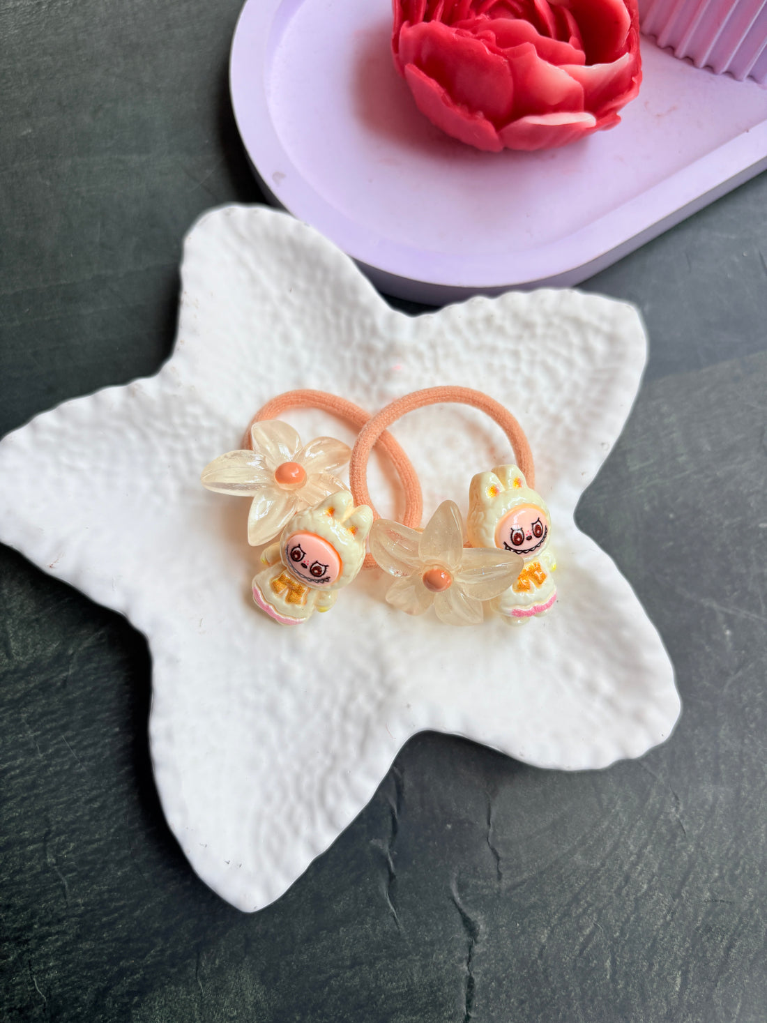 Labubu Rubber Bands Ivory