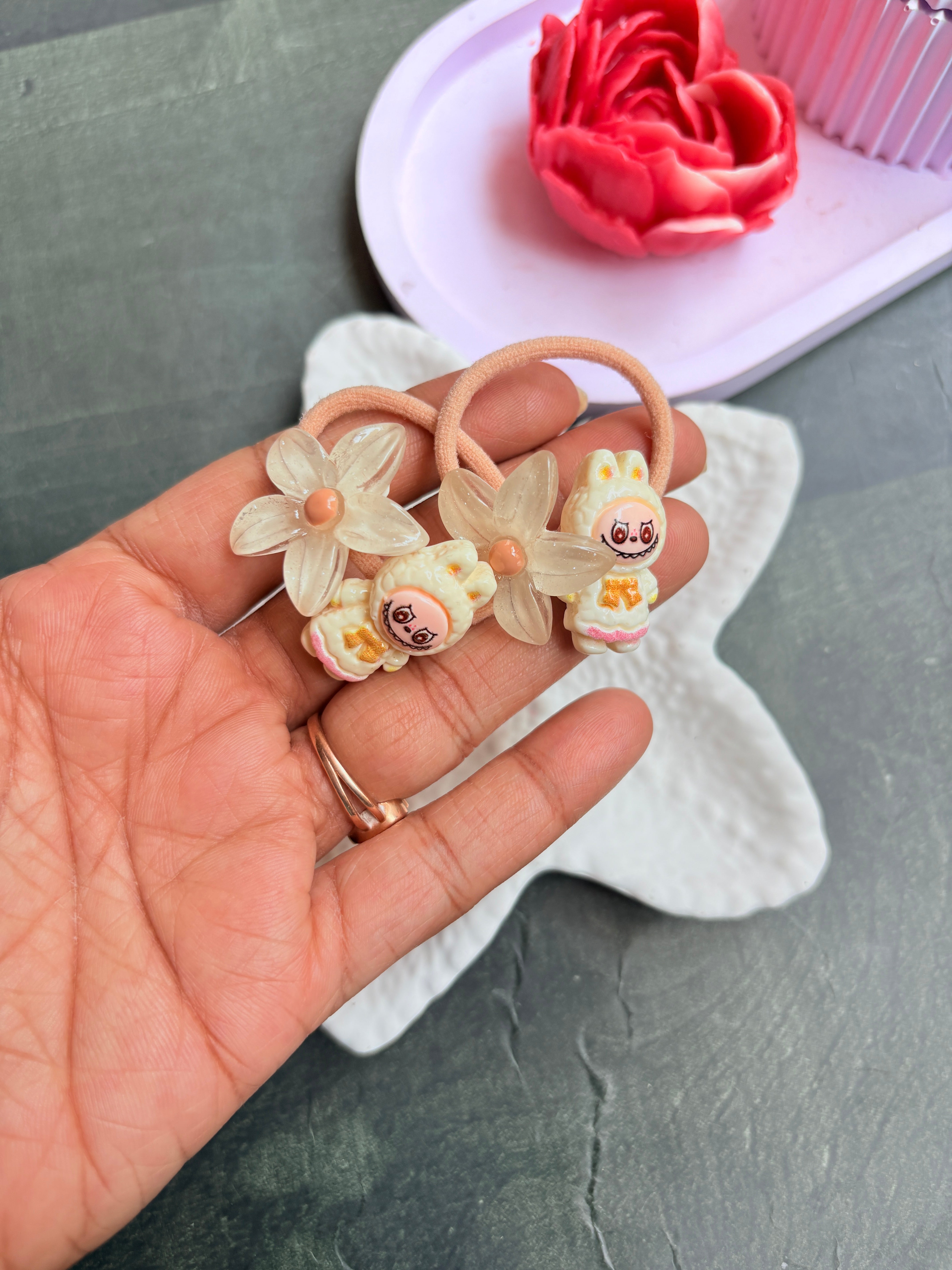 Labubu Rubber Bands Ivory