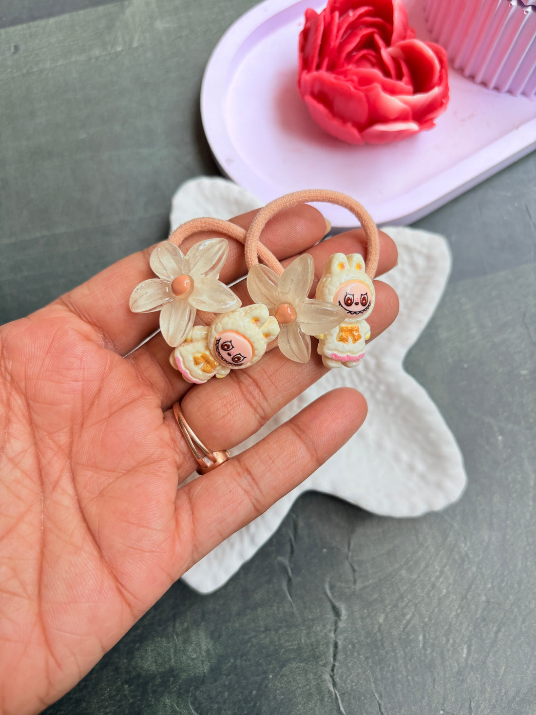 Labubu Rubber Bands Ivory